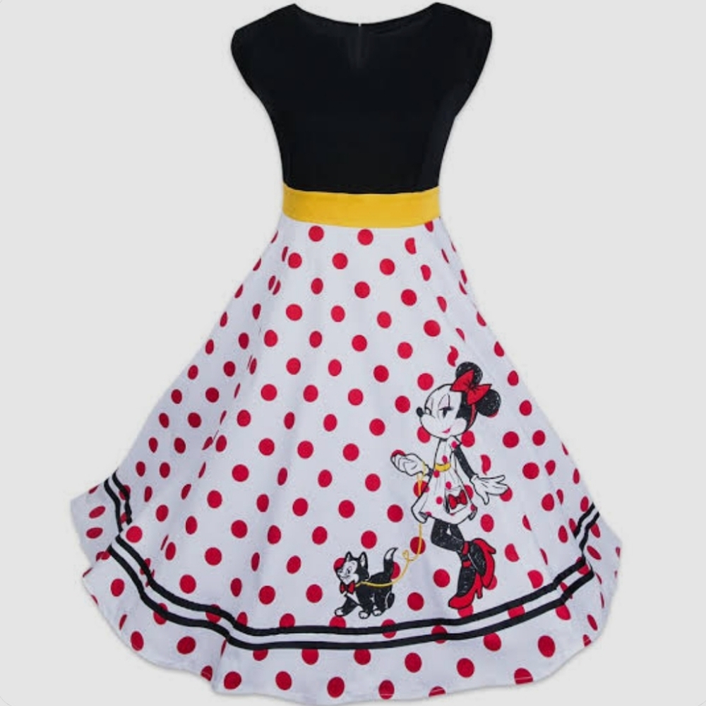 NWT Disney Parks Minnie Mouse And Figaro Dress Women's Medium